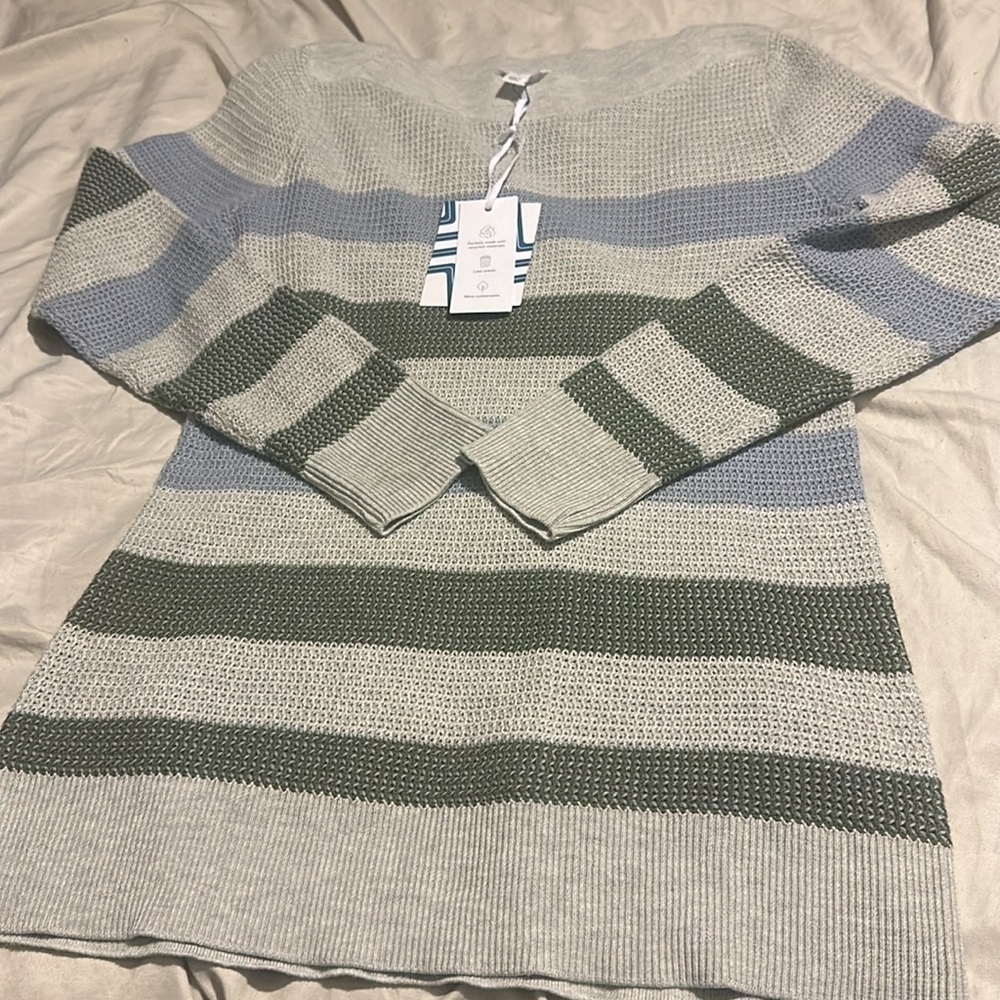 NWT MARKET & SPRUCE
Tawnee Cotton Blend Waffle Stitch Sweater - Picture 9 of 13